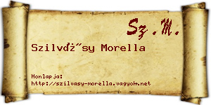 Szilvásy Morella névjegykártya